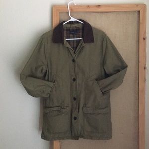 Lands End olive green Utility jacket.